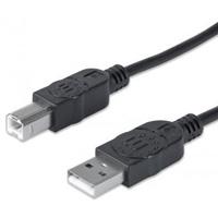 CABLE USB,MANHATTAN,33382, V2.0 A-B 3.0M, NEGRO CABLE USB,MANHATTAN,33382, V2.0 A-B 3.0M, NEGRO